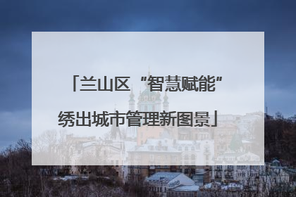 兰山区“智慧赋能”绣出城市管理新图景