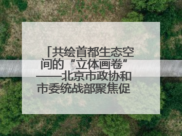共绘首都生态空间的“立体画卷”——北京市政协和市委统战部聚焦促进绿化彩化美化生态空间建设联合协商议政