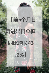 前5个月甘肃进出口总值同比增长43.2%