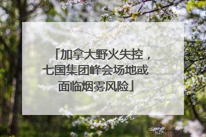 加拿大野火失控，七国集团峰会场地或面临烟雾风险