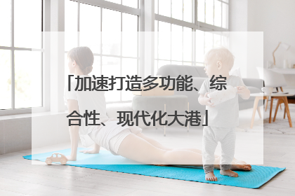 加速打造多功能、综合性、现代化大港