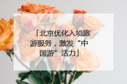 北京优化入境旅游服务，激发“中国游”活力