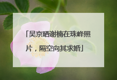 吴京晒谢楠在珠峰照片，隔空向其求婚
