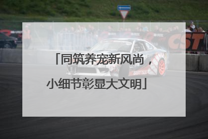 同筑养宠新风尚，小细节彰显大文明