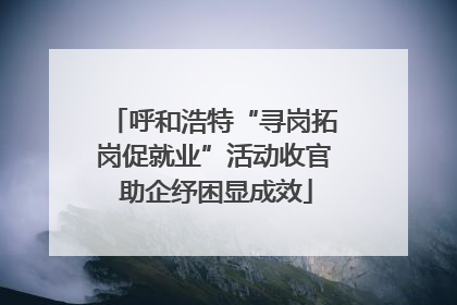呼和浩特“寻岗拓岗促就业”活动收官 助企纾困显成效