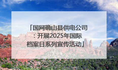 国网确山县供电公司：开展2025年国际档案日系列宣传活动