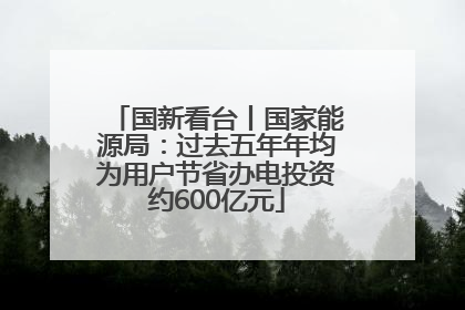 国新看台丨国家能源局：过去五年年均为用户节省办电投资约600亿元