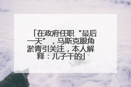 在政府任职“最后一天”，马斯克眼角淤青引关注，本人解释：儿子干的
