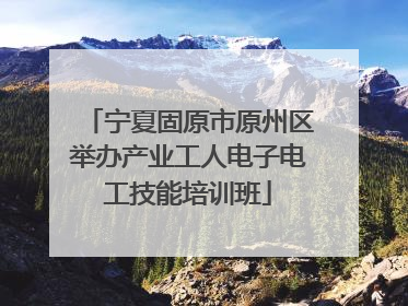 宁夏固原市原州区举办产业工人电子电工技能培训班