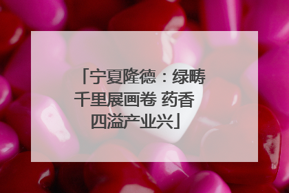 宁夏隆德：绿畴千里展画卷 药香四溢产业兴