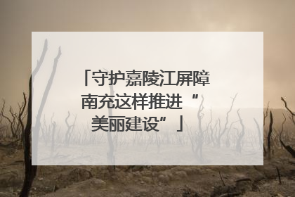 守护嘉陵江屏障 南充这样推进“美丽建设”