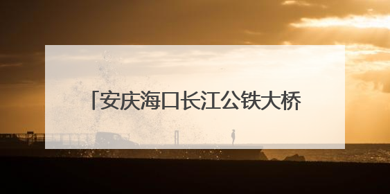 安庆海口长江公铁大桥力争今年内开工建设