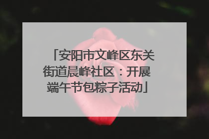安阳市文峰区东关街道晨峰社区：开展端午节包粽子活动