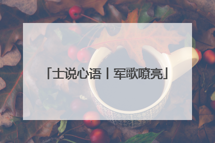 士说心语丨军歌嘹亮