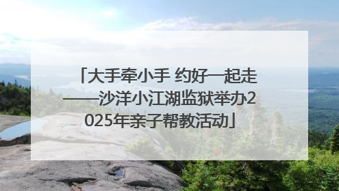 大手牵小手 约好一起走——沙洋小江湖监狱举办2025年亲子帮教活动