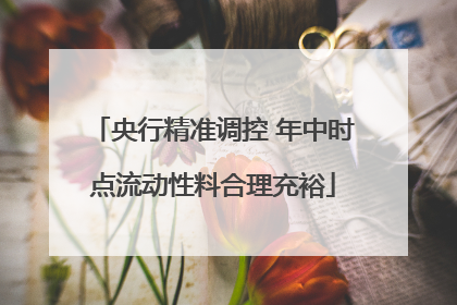 央行精准调控 年中时点流动性料合理充裕