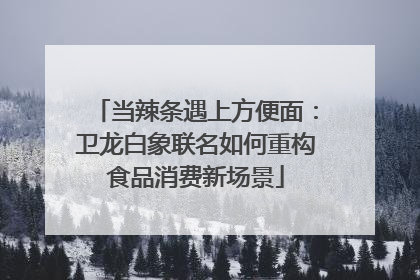 当辣条遇上方便面：卫龙白象联名如何重构食品消费新场景