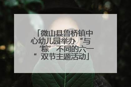 微山县鲁桥镇中心幼儿园举办“与‘粽’不同的六一”双节主题活动