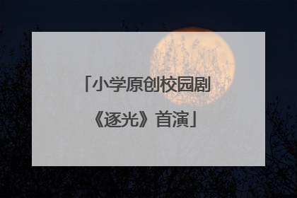 小学原创校园剧《逐光》首演