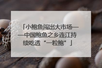 小鲍鱼闯出大市场——中国鲍鱼之乡连江持续吃透“一粒鲍”