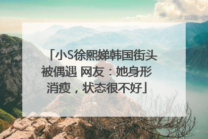 小S徐熙娣韩国街头被偶遇 网友：她身形消瘦，状态很不好