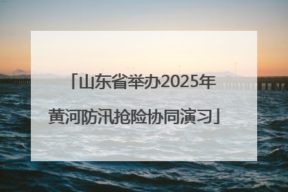 山东省举办2025年黄河防汛抢险协同演习