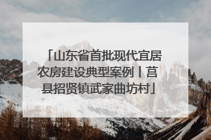 山东省首批现代宜居农房建设典型案例丨莒县招贤镇武家曲坊村