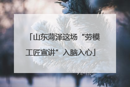 山东菏泽这场“劳模工匠宣讲”入脑入心