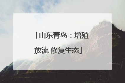 山东青岛：增殖放流 修复生态