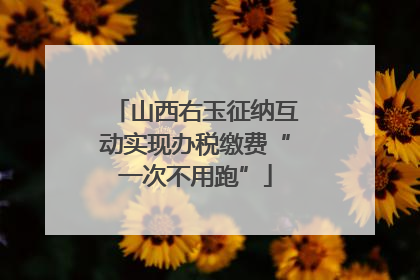 山西右玉征纳互动实现办税缴费“一次不用跑”