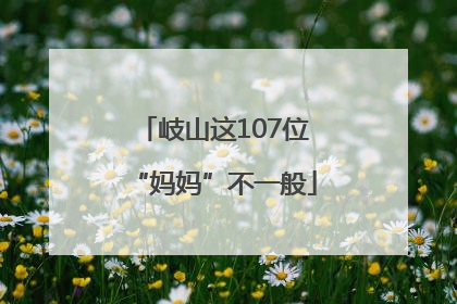 岐山这107位“妈妈”不一般