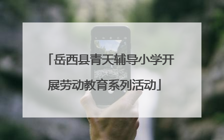 岳西县青天辅导小学开展劳动教育系列活动