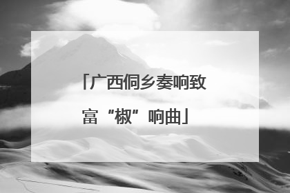 广西侗乡奏响致富“椒”响曲
