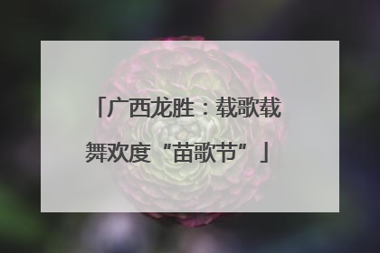 广西龙胜：载歌载舞欢度“苗歌节”