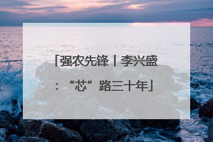 强农先锋丨李兴盛：“芯”路三十年
