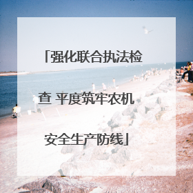 强化联合执法检查 平度筑牢农机安全生产防线