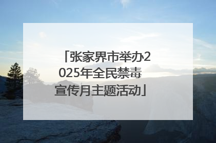 张家界市举办2025年全民禁毒宣传月主题活动