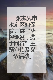 张家界市永定区妇保院开展“防控地贫，携手同行”主题宣传及义诊活动