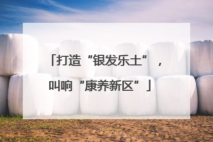 打造“银发乐土”，叫响“康养新区”