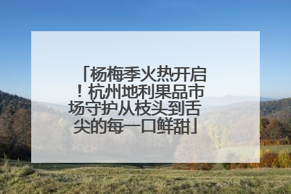 杨梅季火热开启！杭州地利果品市场守护从枝头到舌尖的每一口鲜甜