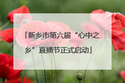 新乡市第六届“心中之乡”直播节正式启动