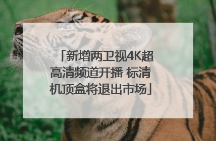 新增两卫视4K超高清频道开播 标清机顶盒将退出市场