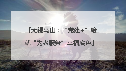 无锡马山：“党建+”绘就“为老服务”幸福底色