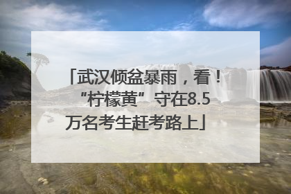 武汉倾盆暴雨，看！“柠檬黄”守在8.5万名考生赶考路上
