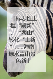 标志性工程“刷新”、“两山”转化“上新”……海南绿水青山景色新