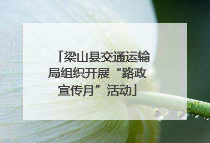 梁山县交通运输局组织开展“路政宣传月”活动