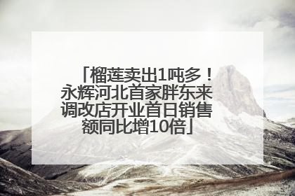 榴莲卖出1吨多！永辉河北首家胖东来调改店开业首日销售额同比增10倍
