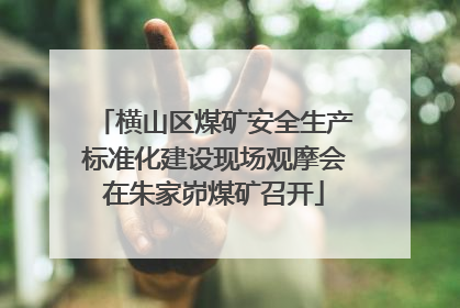 横山区煤矿安全生产标准化建设现场观摩会在朱家峁煤矿召开