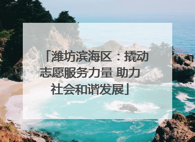 潍坊滨海区：撬动志愿服务力量 助力社会和谐发展