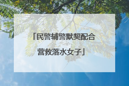 民警辅警默契配合 营救落水女子